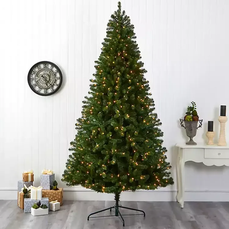 Christmas Trees>Kirklands Home 9 ft. Clear Pre-Lit Virginia Fir Christmas Tree