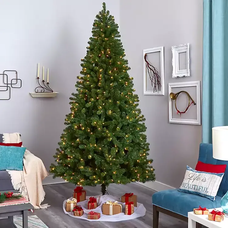 Christmas Trees>Kirklands Home 9 ft. Clear Pre-Lit Virginia Fir Christmas Tree