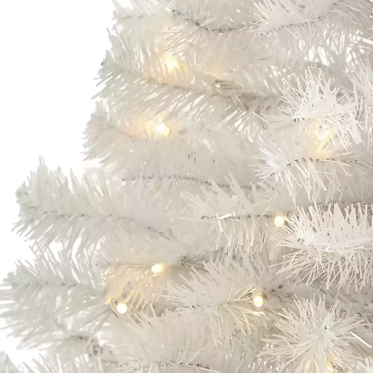 Christmas Trees>Kirklands Home 5 ft. Clear Pre-Lit White Christmas Tree