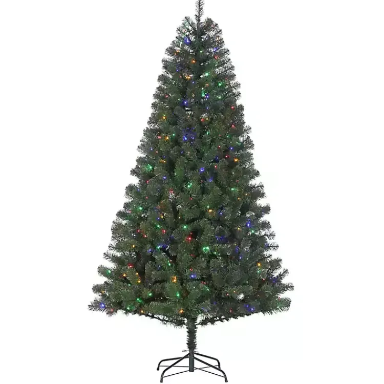 Christmas Trees>Kirklands Home 7.5 ft. Color-Changing Lit Spruce Christmas Tree