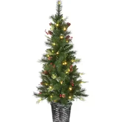 Christmas Trees>Kirklands Home 5 ft. Feel Real Pre-Lit Buzzard Pine Tree
