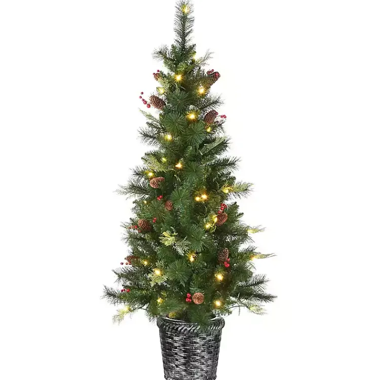 Christmas Trees>Kirklands Home 5 ft. Feel Real Pre-Lit Buzzard Pine Tree