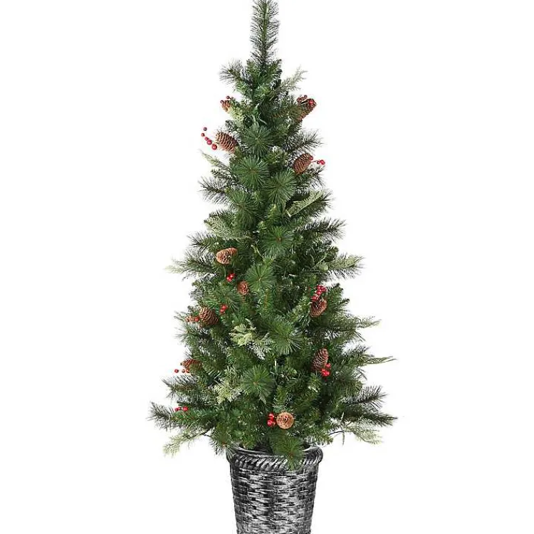 Christmas Trees>Kirklands Home 5 ft. Feel Real Pre-Lit Buzzard Pine Tree