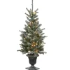 Christmas Trees>Kirklands Home 4 ft. Feel Real Pre-Lit Snowy Morgan Spruce Tree
