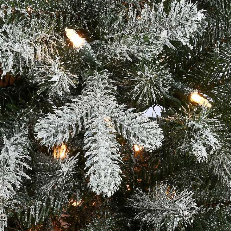 Christmas Trees>Kirklands Home 4 ft. Feel Real Pre-Lit Snowy Morgan Spruce Tree