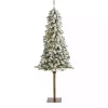 Christmas Trees>Kirklands Home 5 ft. Flocked Pre-Lit Alpine Christmas Tree