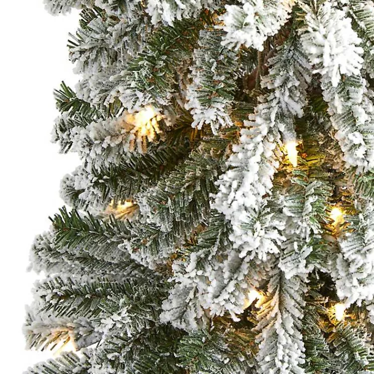 Christmas Trees>Kirklands Home 6 ft. Flocked Pre-Lit Alpine Christmas Tree