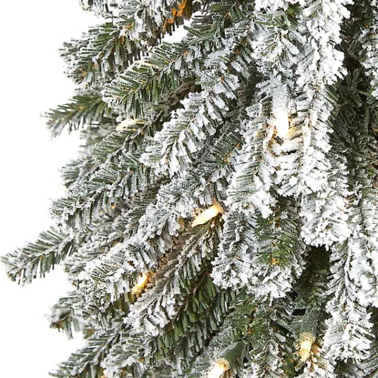Christmas Trees>Kirklands Home 5 ft. Flocked Pre-Lit Grand Alpine Christmas Tree