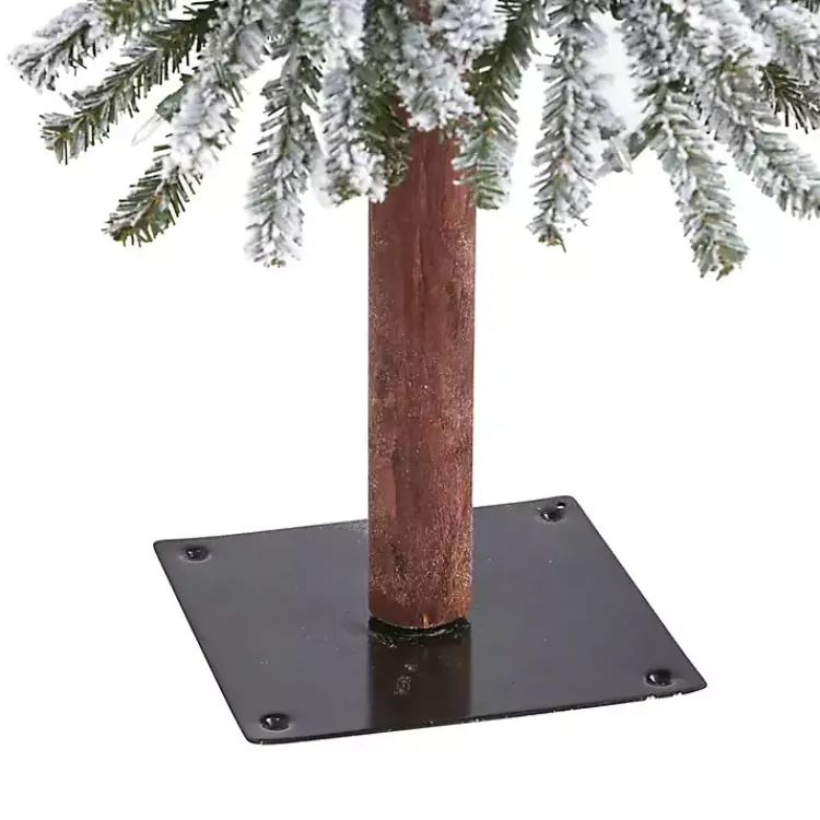 Christmas Trees>Kirklands Home 5 ft. Flocked Pre-Lit Grand Alpine Christmas Tree