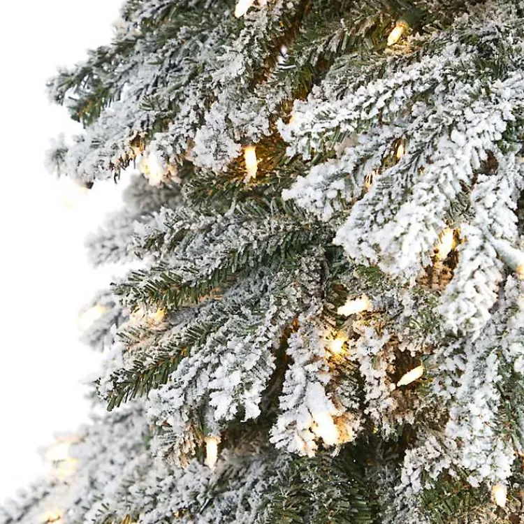 Christmas Trees>Kirklands Home 9 ft. Lit Flocked Grand Alpine Christmas Tree