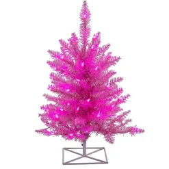 Christmas Arrangements & Garland>Kirklands Home 3 ft. Pre-Lit Christmas Tree Pink