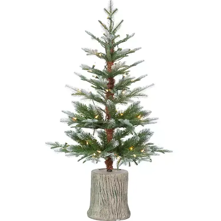Christmas Arrangements & Garland>Kirklands Home 3 ft. Pre-Lit Cut Frosted Pine Christmas Tree