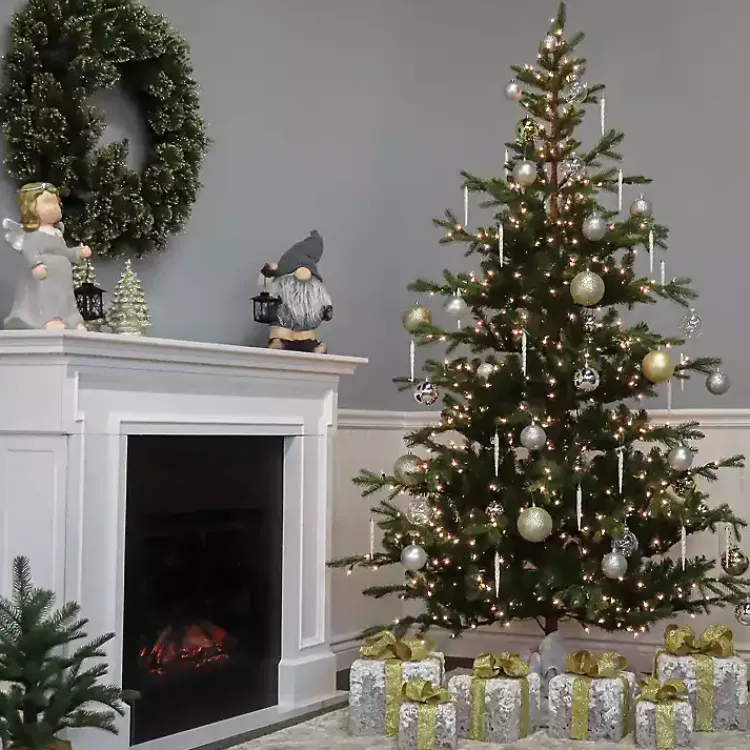 Christmas Trees>Kirklands Home 6.5 ft. Pre-Lit Feel Real Norwegian Christmas Tree