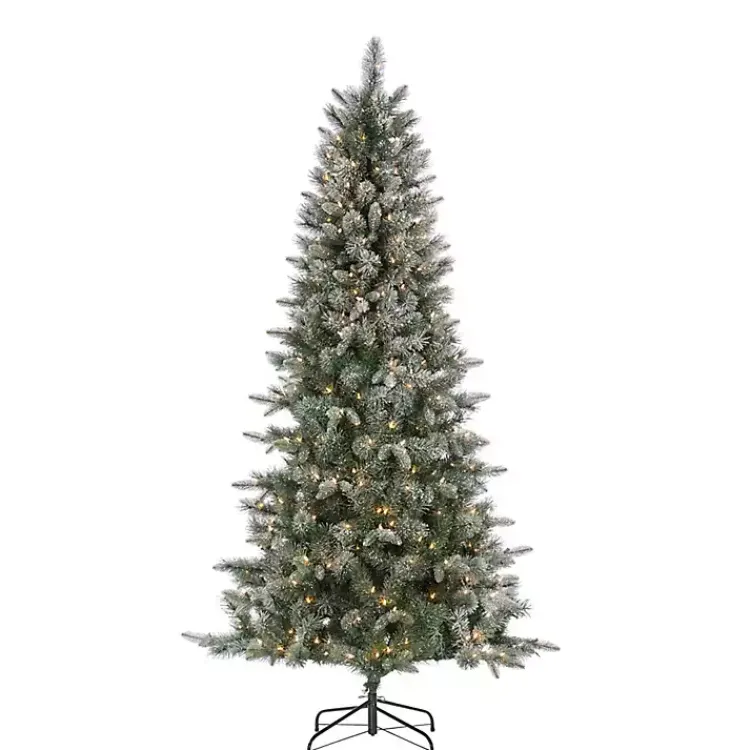 Christmas Trees>Kirklands Home 7 ft. Pre-Lit Flocked Arctic Pine Christmas Tree