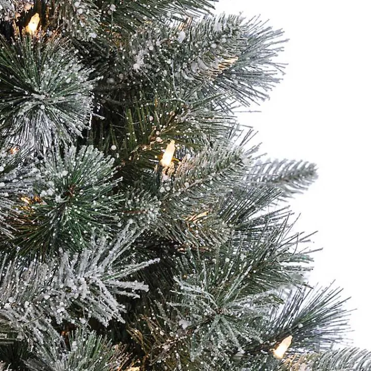 Christmas Trees>Kirklands Home 7 ft. Pre-Lit Flocked Arctic Pine Christmas Tree