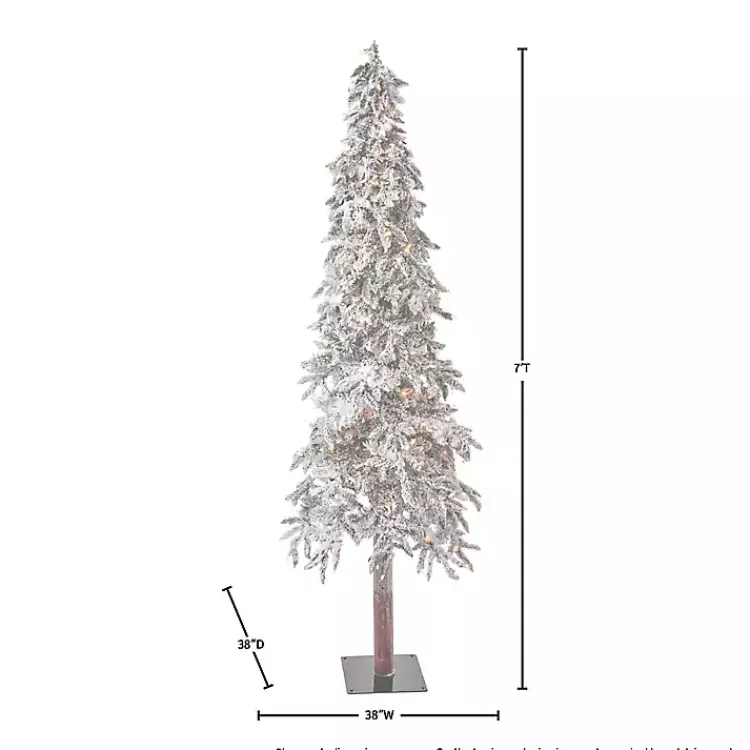 Christmas Trees>Kirklands Home 7 ft. Pre-Lit Flocked Elk Alpine Christmas Tree