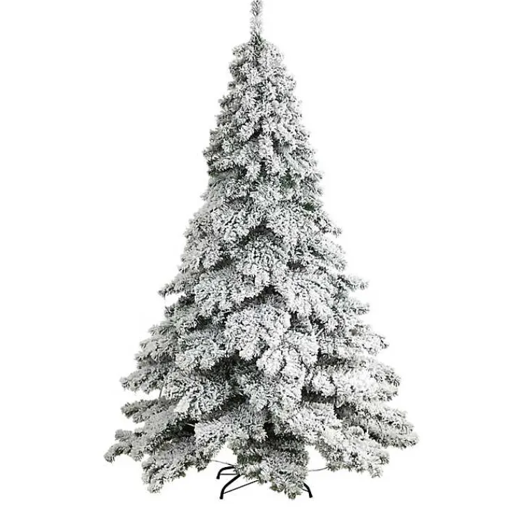Christmas Trees>Kirklands Home 7 ft. Pre-lit Flocked Fir Christmas Tree