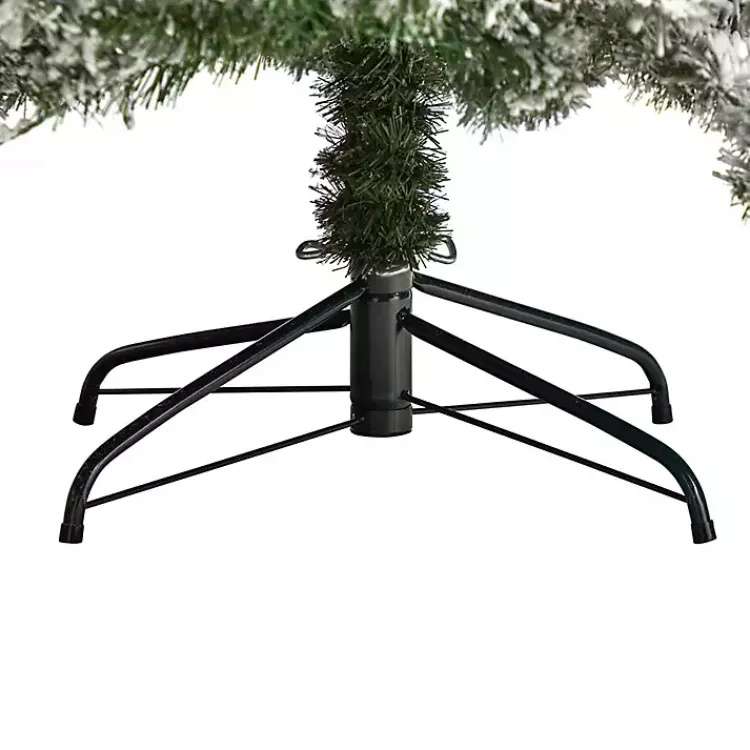 Christmas Trees>Kirklands Home 7 ft. Pre-lit Flocked Fir Christmas Tree