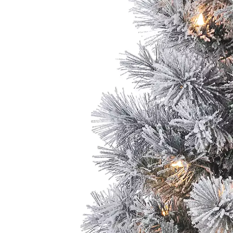 Christmas Trees>Kirklands Home 4.5 ft. Pre-Lit Flocked Potted Pine Christmas Tree
