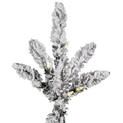 Christmas Trees>Kirklands Home 7.5 ft. Pre-Lit Flocked Utica Fir Christmas Tree