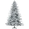 Christmas Trees>Kirklands Home 6.5 ft. Pre-Lit Flocked Utica Fir Christmas Tree