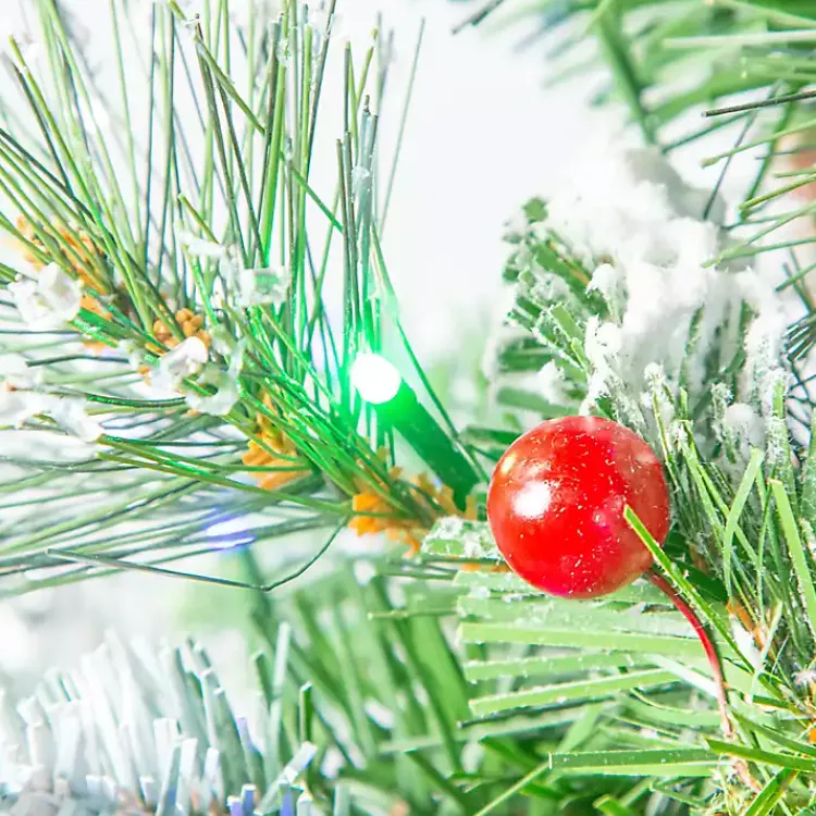 Christmas Trees>Kirklands Home 4 ft. Pre-Lit Glacier Pine Potted Christmas Tree