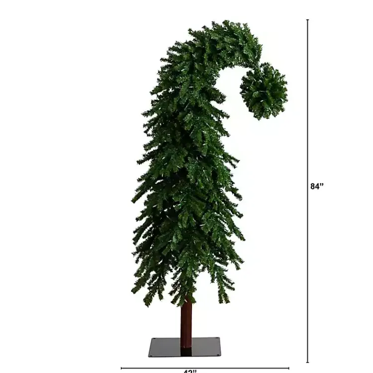 Christmas Trees>Kirklands Home 7 ft. Pre-Lit Green Santa Hat Christmas Tree