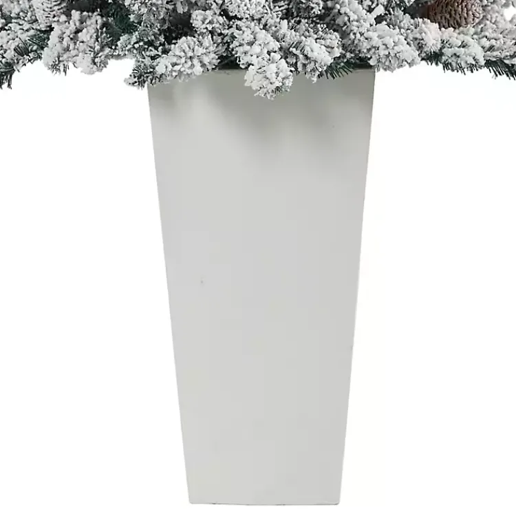 Christmas Trees>Kirklands Home 4.5 ft. Pre-Lit Livingston Fir Tree in White Plant