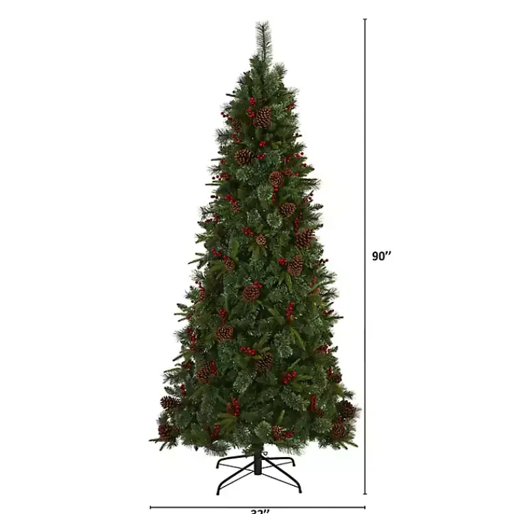 Christmas Trees>Kirklands Home 7.5 ft. Pre-Lit Norway Mixed Pine Christmas Tree