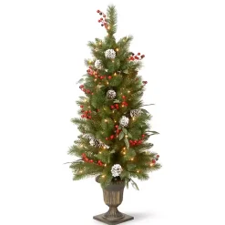Christmas Trees>Kirklands Home 4 ft. Pre-Lit Pinecone and Berry Christmas Tree