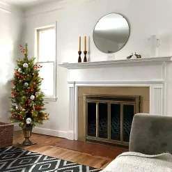 Christmas Trees>Kirklands Home 4 ft. Pre-Lit Pinecone and Berry Christmas Tree