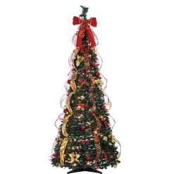 Christmas Trees>Kirklands Home 6 ft. Pre-Lit Pop-Up Decorated Christmas Tree