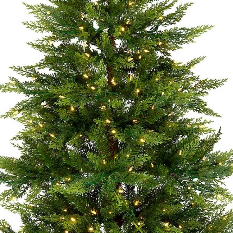 Christmas Trees>Kirklands Home 7.5 ft. Pre-Lit Real Feel Fern Christmas Tree