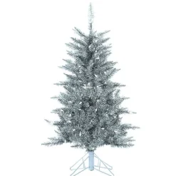 Christmas Trees>Kirklands Home 4 ft. Pre-Lit Tinsel Christmas Tree Silver
