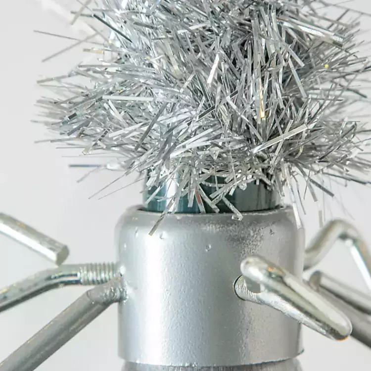 Christmas Trees>Kirklands Home 4 ft. Pre-Lit Tinsel Christmas Tree Silver