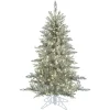 Christmas Trees>Kirklands Home 5.5 ft. Pre-Lit Silver Tinsel Christmas Tree
