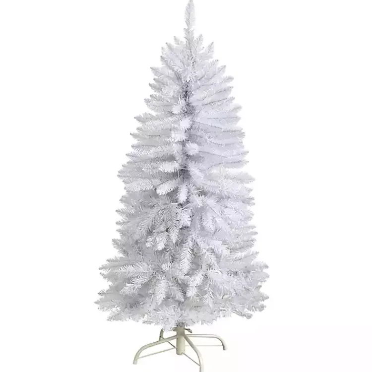 Christmas Trees>Kirklands Home 4 ft. Pre-lit Slim White Christmas Tree