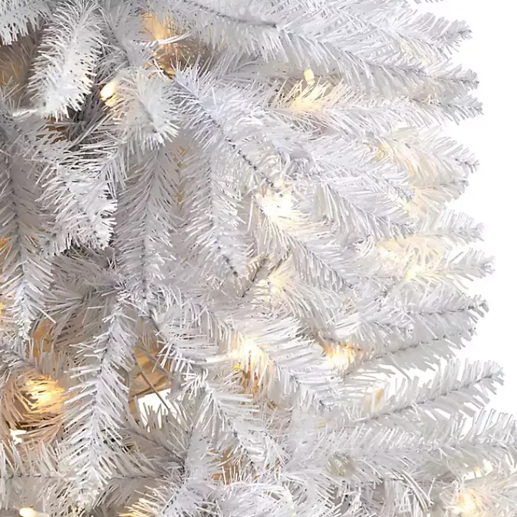 Christmas Trees>Kirklands Home 4 ft. Pre-lit Slim White Christmas Tree
