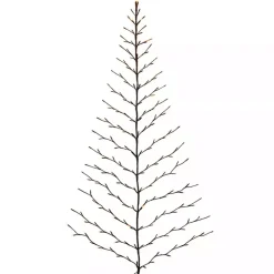 Christmas Art & Wall Decor>Kirklands Home 6 ft. Pre-Lit Twig Wall Hanging Christmas Tree Brown