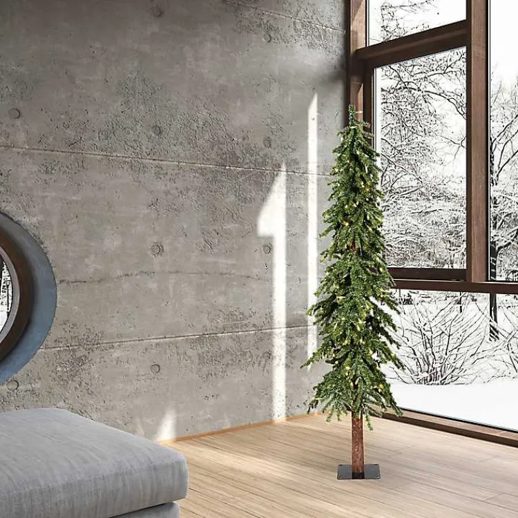 Christmas Trees>Kirklands Home 6 ft. Pre-Lit Warm Natural Alpine Christmas Tree