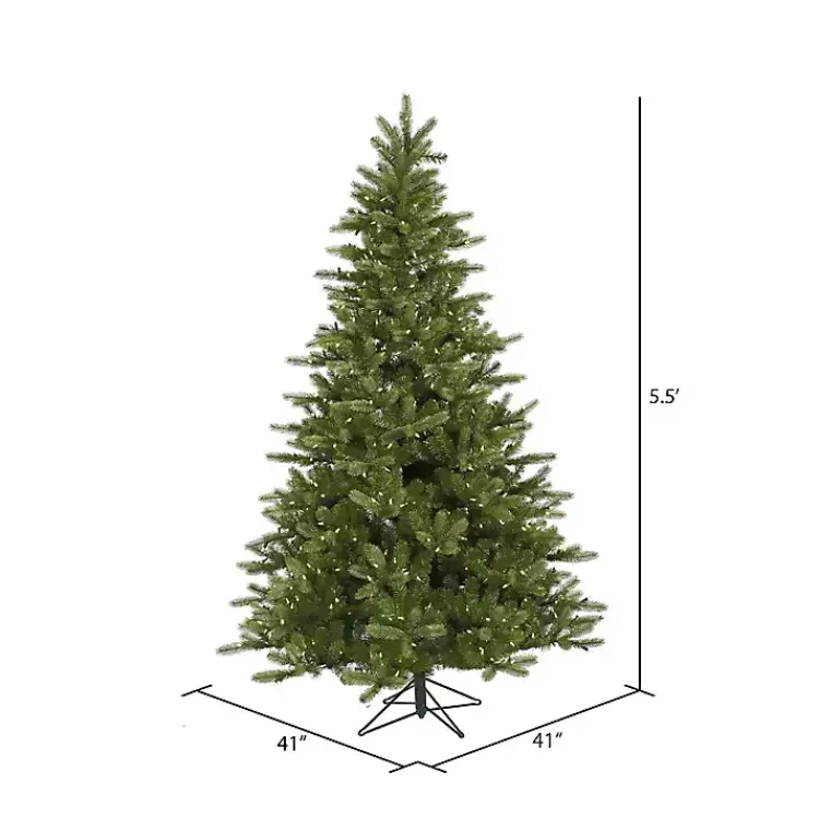 Christmas Trees>Kirklands Home 5.5 ft. Pre-Lit White Lights Spruce Christmas Tree
