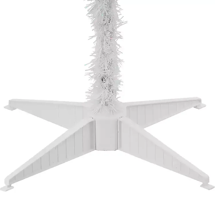 Christmas Trees>Kirklands Home 4 ft. Pre-Lit White Tinsel Christmas Tree