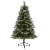 Christmas Trees>Kirklands Home 5 ft. Snowy Pine & Pinecones Christmas Tree