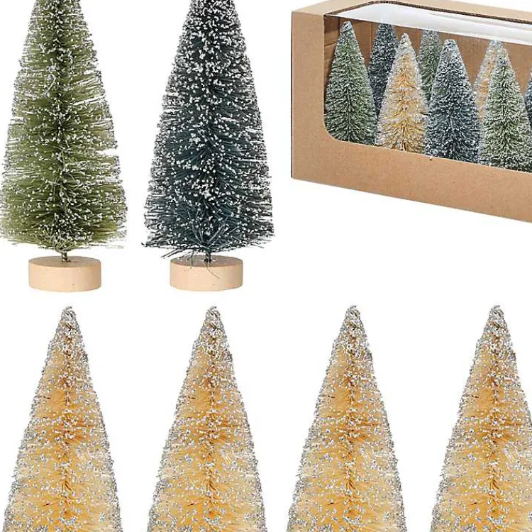 Christmas Decorations>Kirklands Home 5 in. Natural & Green Woodland Tree 12-pc. Set