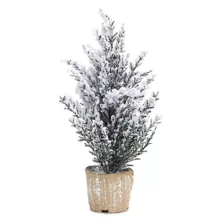 Christmas Arrangements & Garland>Kirklands Home 12 in. Potted Snowy Pine Trees, Set of 6