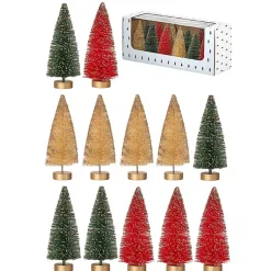 Christmas Decorations>Kirklands Home 5 in. Red & Green Woodland Tree 12-pc. Set