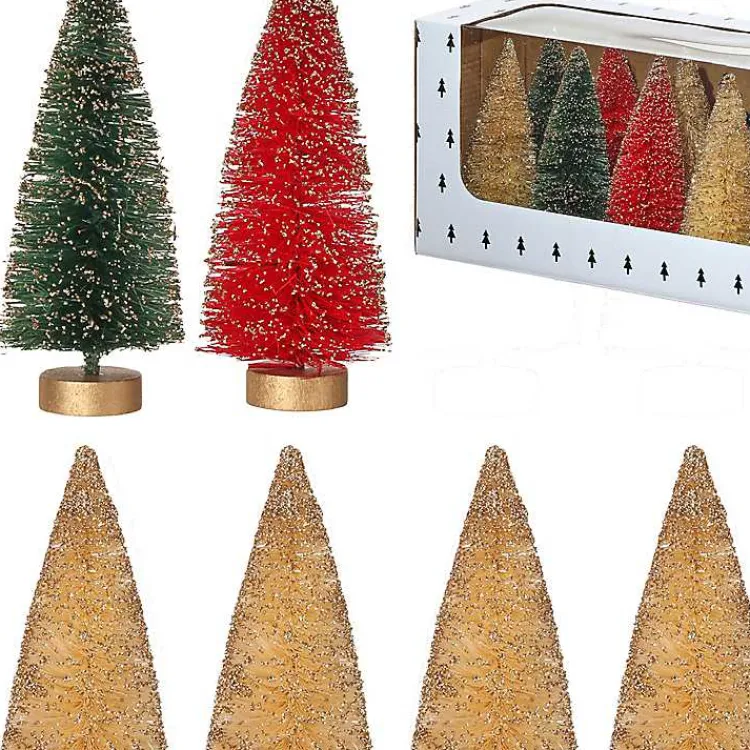Christmas Decorations>Kirklands Home 5 in. Red & Green Woodland Tree 12-pc. Set