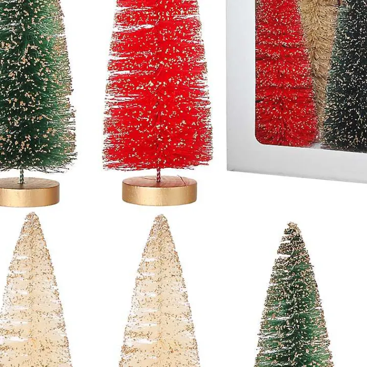 Christmas Decorations>Kirklands Home 9 in. Red & Green Woodland Tree 6-pc. Set