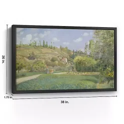 Kirklands Home A Cowherd at Valhermeil Framed Canvas Art Print Green Outlet