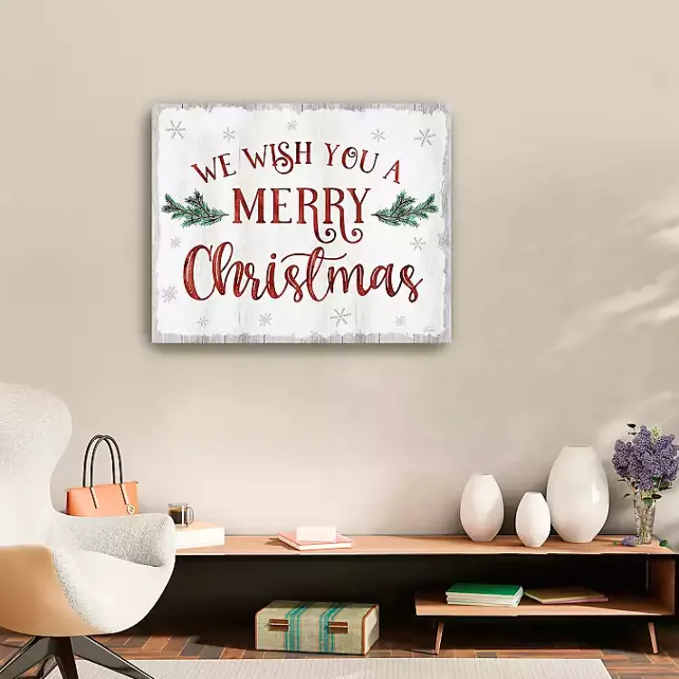 Christmas Art & Wall Decor>Kirklands Home A Merry Christmas Canvas Art Print, 24x30